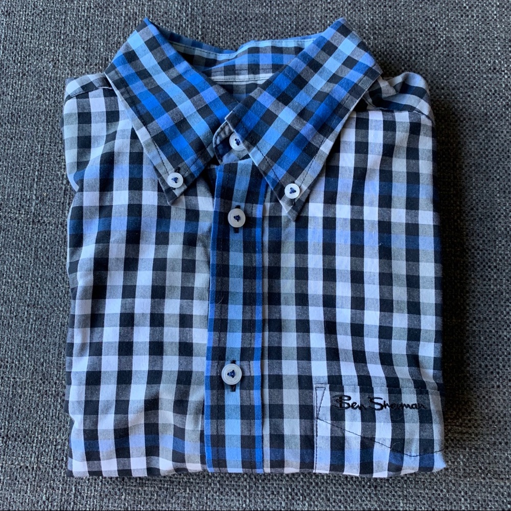 Long sleeve gingham shirt